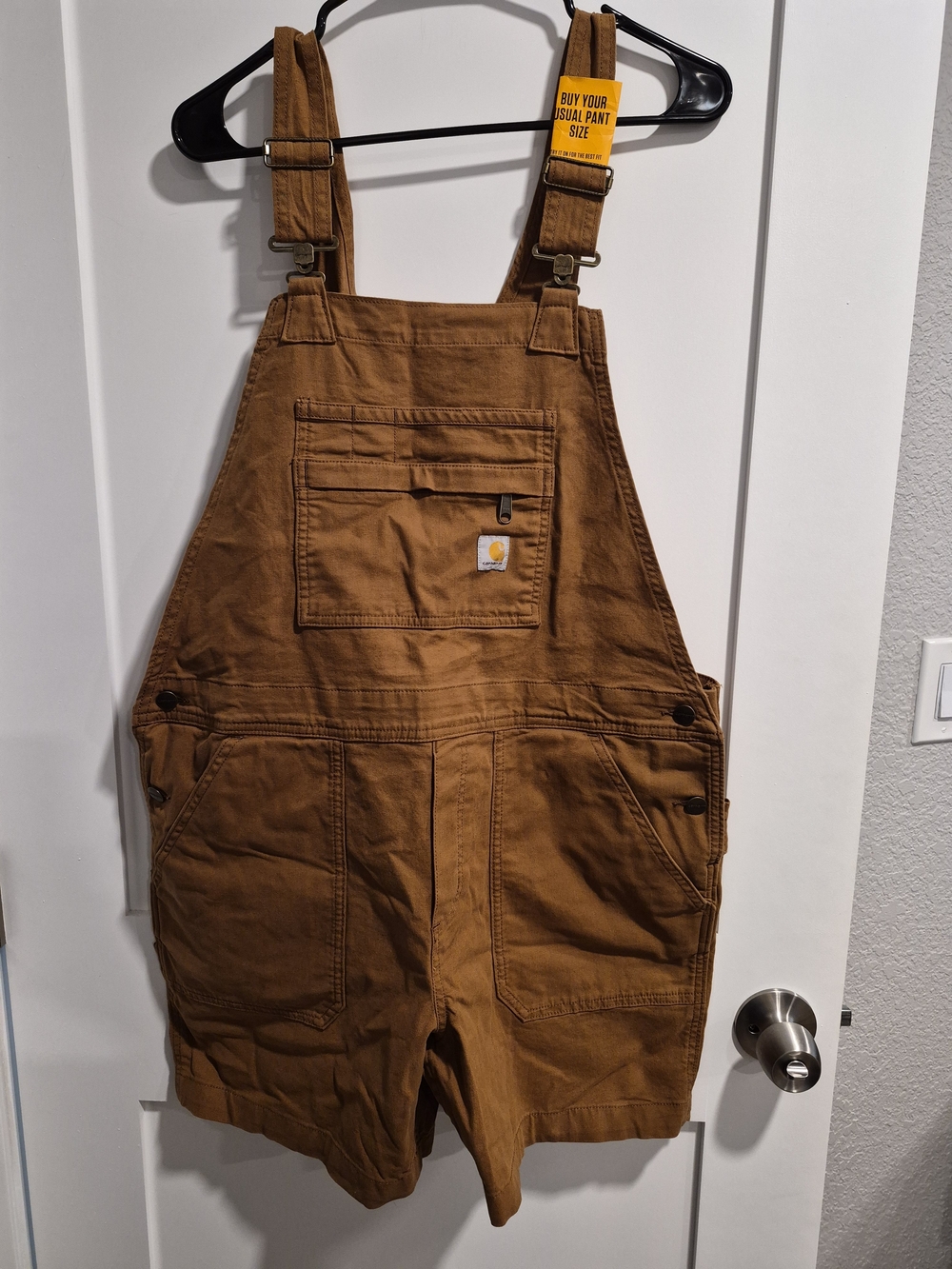 Carhartt Womens' Brown Washed Duck Short Overalls New With Tags.